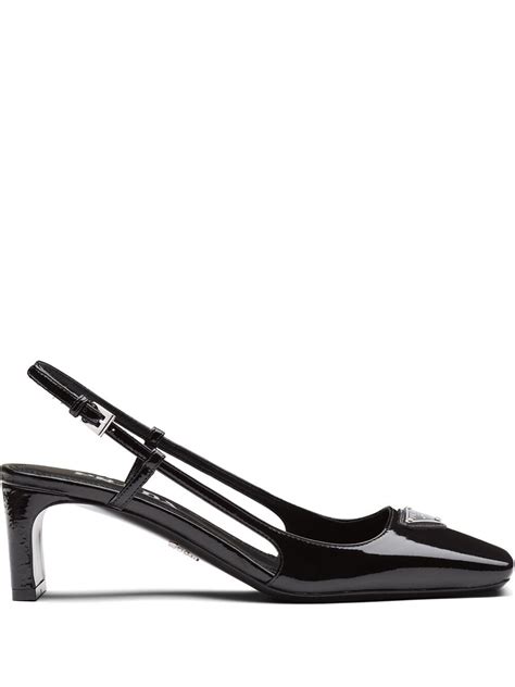 prada naplak logo-plaque pumps|Prada logo.